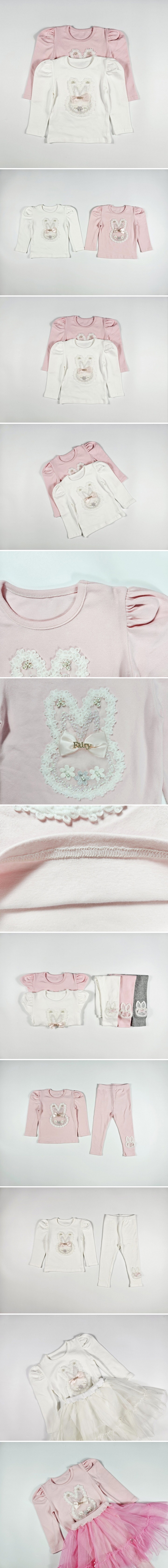 Dolphin - Korean Children Fashion - #prettylittlegirls - Bunny Lace Tee