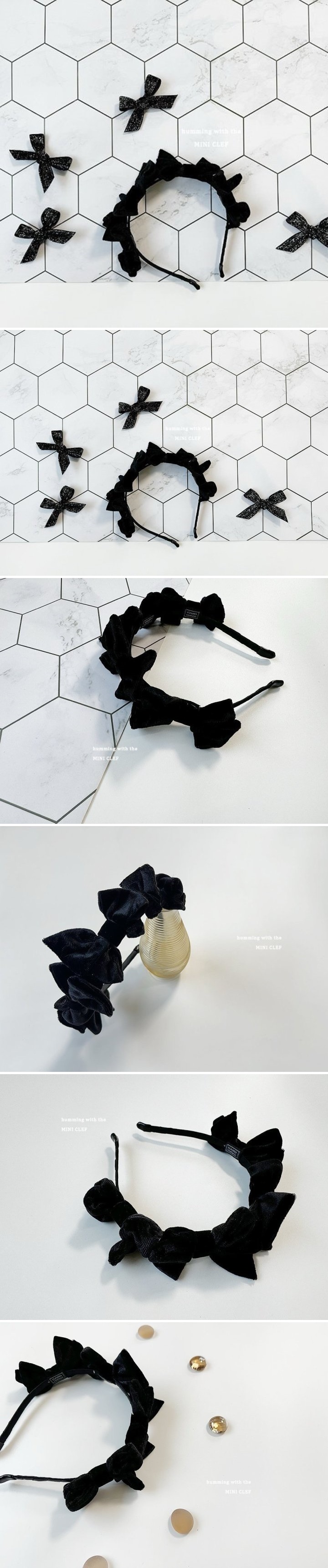 Dominico - Korean Children Fashion - #Kfashion4kids - Black Ribbon Hair Band