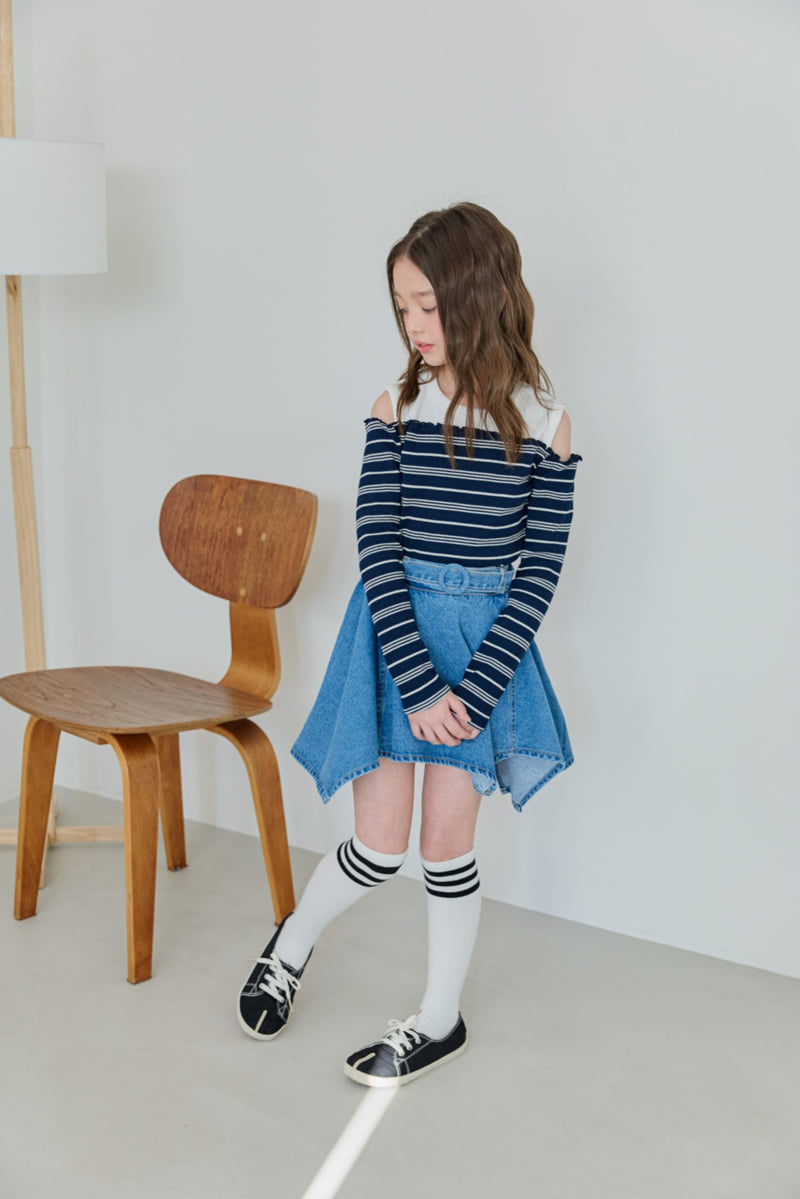 Dore Dore - Korean Children Fashion - #Kfashion4kids - Belted Flare Skirt Pants - 10