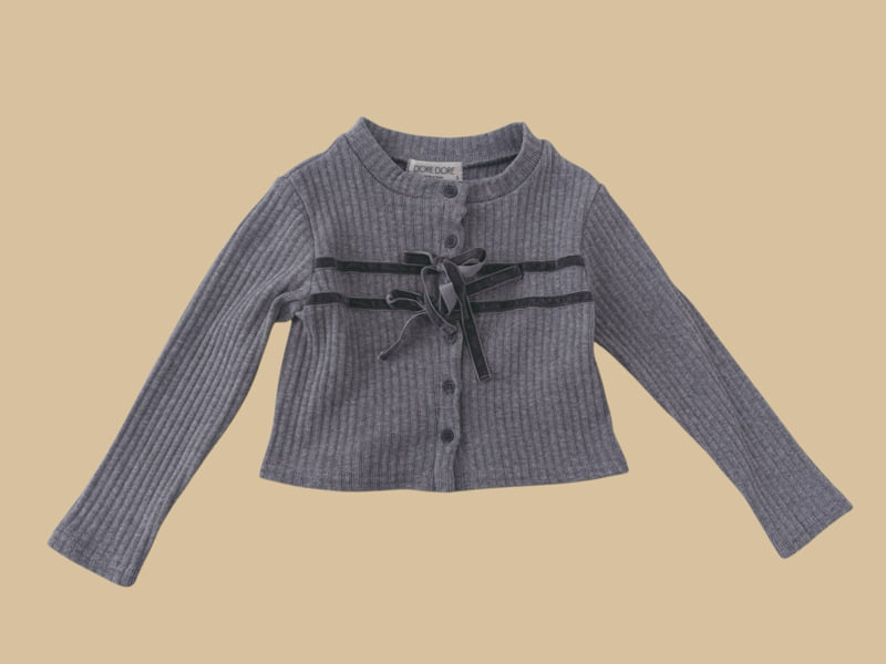 Dore Dore - Korean Children Fashion - #Kfashion4kids - High-Neck Ribbed Cardigan - 3