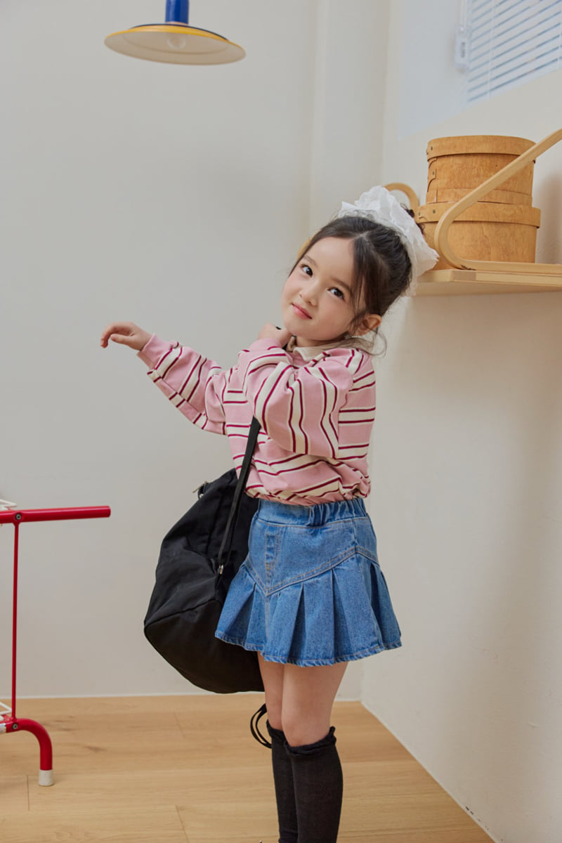 Dore Dore - Korean Children Fashion - #childofig - Embroidered Collar Tee - 9