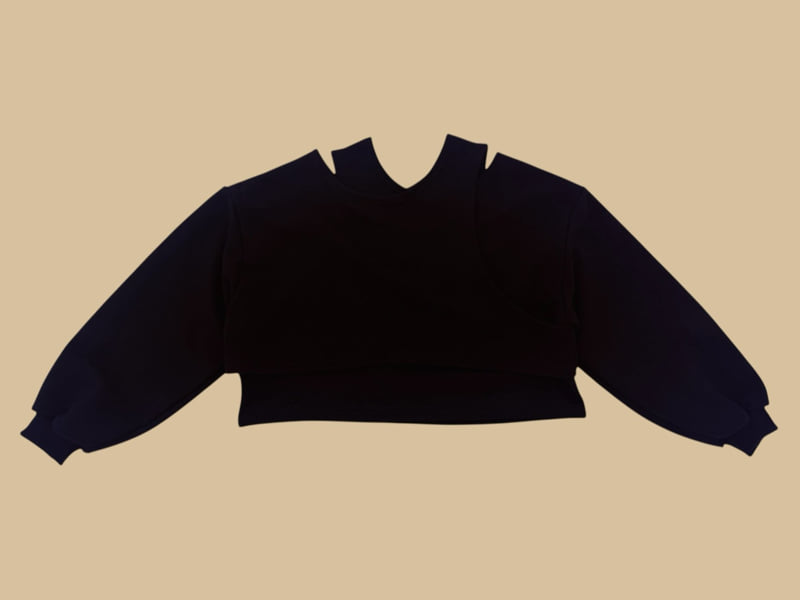 Dore Dore - Korean Children Fashion - #childofig - Crop Slit Sweatshirt - 5