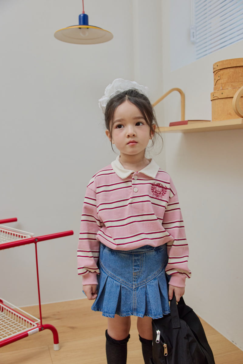 Dore Dore - Korean Children Fashion - #childrensboutique - Embroidered Collar Tee - 11