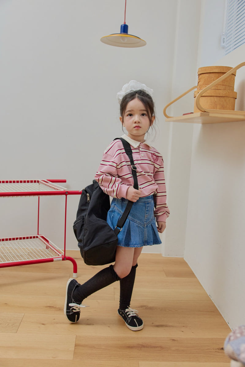 Dore Dore - Korean Children Fashion - #childrensboutique - Embroidered Collar Tee - 10