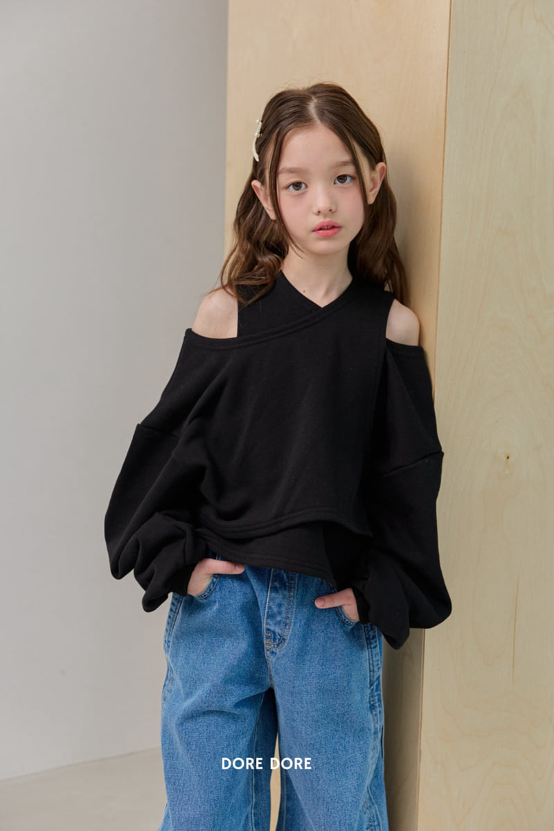 Dore Dore - Korean Children Fashion - #childrensboutique - Crop Slit Sweatshirt - 7