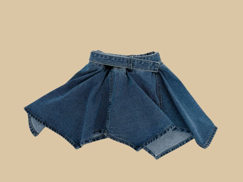 Dore Dore - Korean Children Fashion - #childrensboutique - Belted Flare Skirt Pants - 3