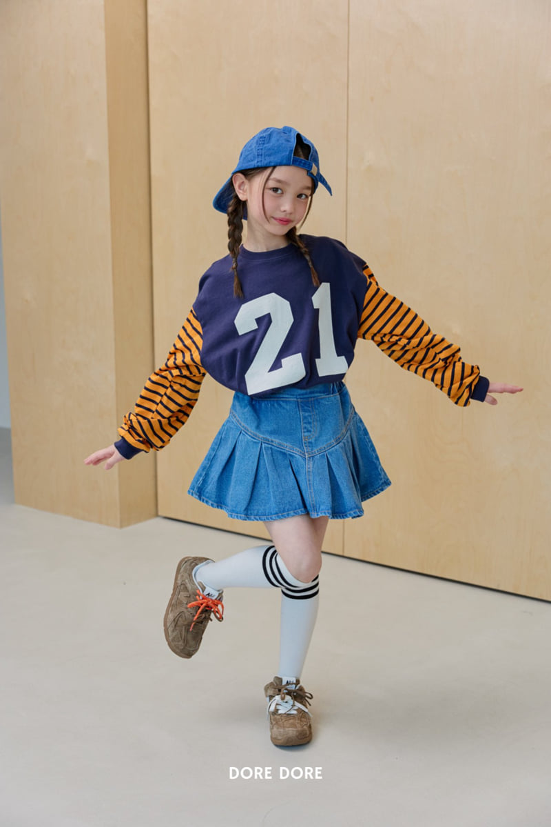 Dore Dore - Korean Children Fashion - #childrensboutique - Sleeve Stripe 21 Tee