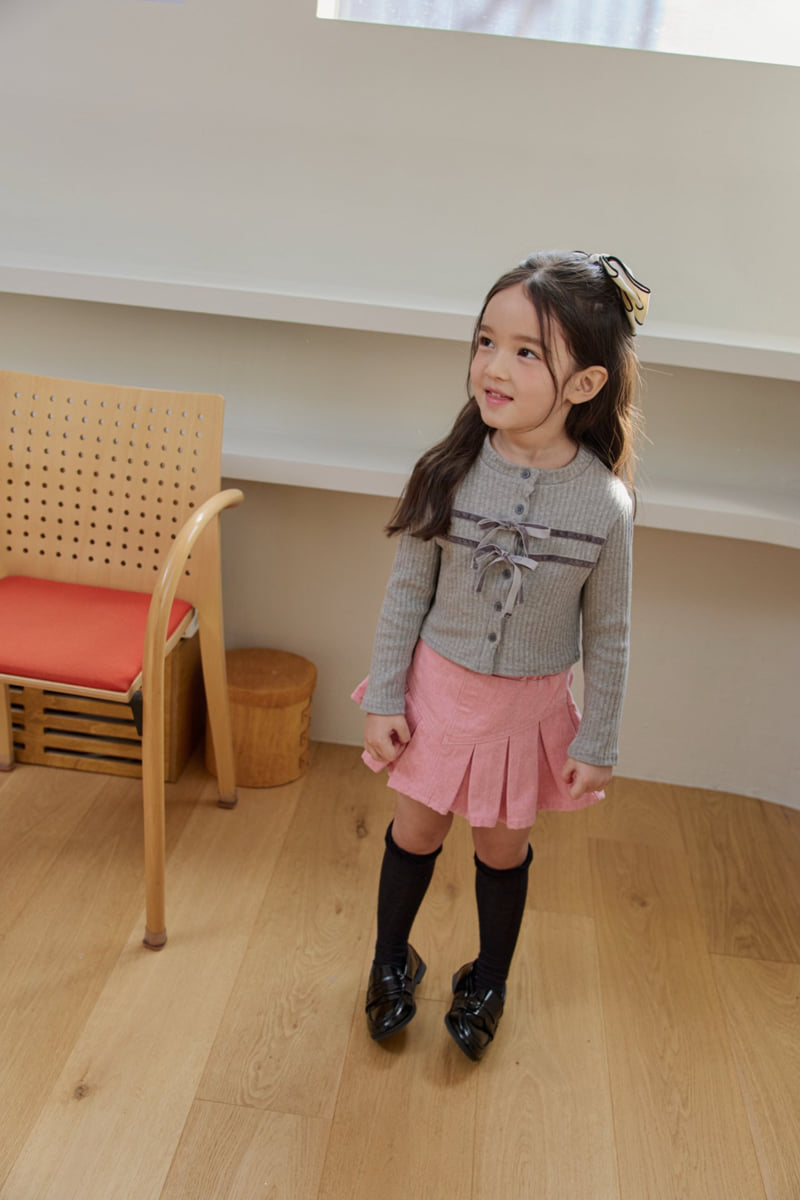 Dore Dore - Korean Children Fashion - #childrensboutique - High-Neck Ribbed Cardigan - 10