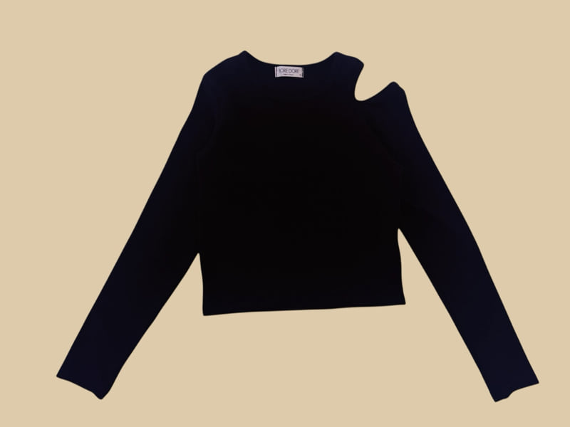 Dore Dore - Korean Children Fashion - #childrensboutique - Shoulder Cut Ribbed Tee - 5