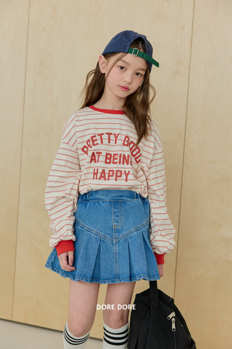 Dore Dore - Korean Children Fashion - #designkidswear - Pretty Stripe Tee