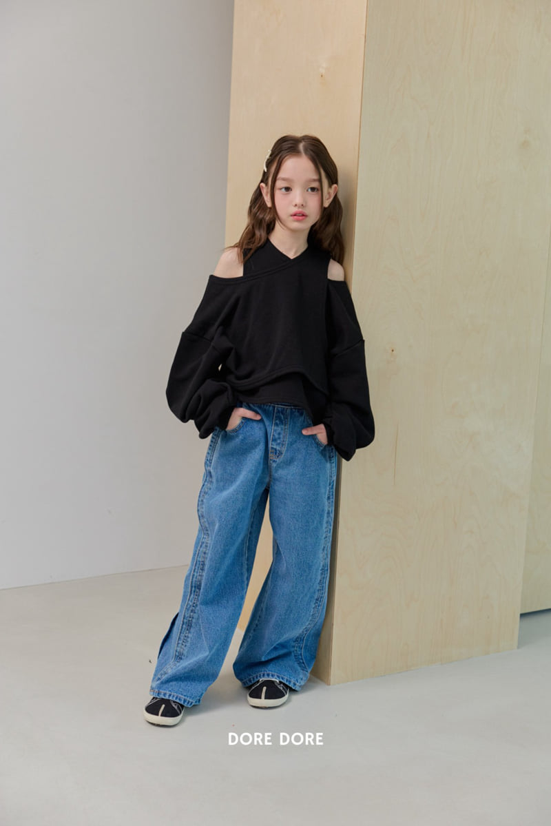 Dore Dore - Korean Children Fashion - #designkidswear - Crop Slit Sweatshirt - 8