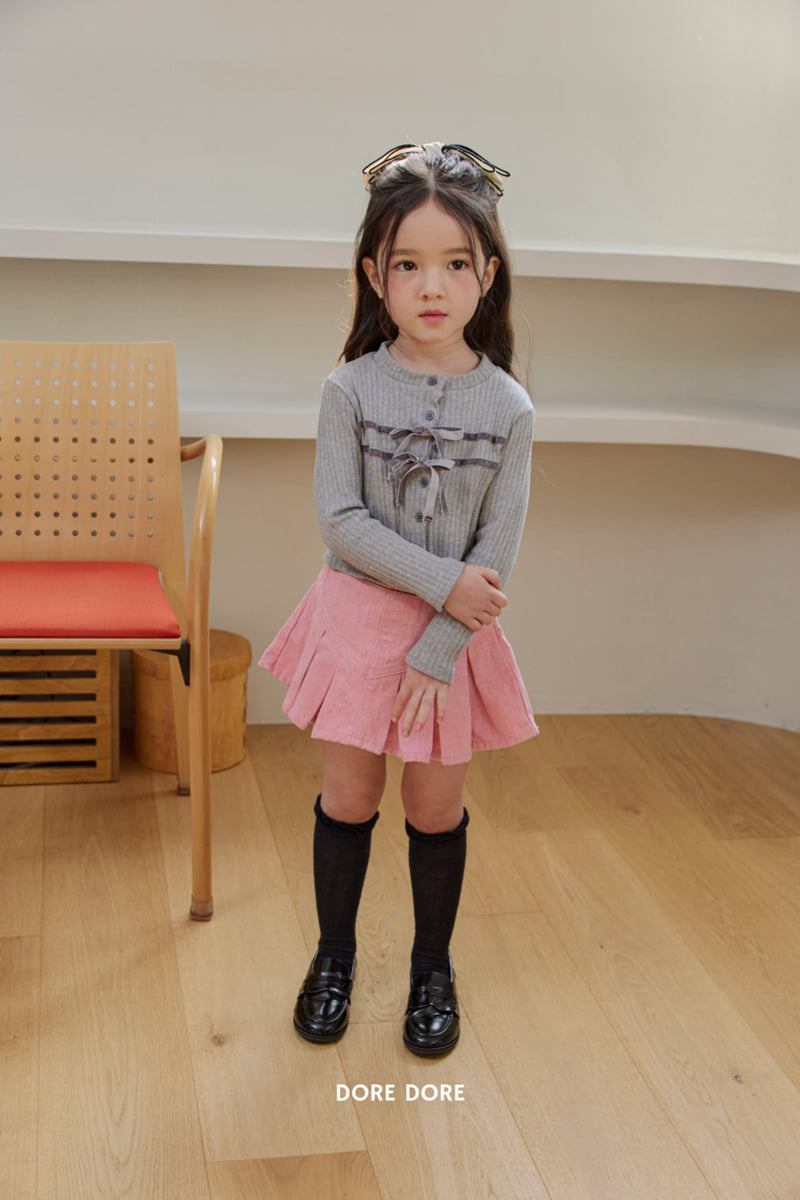 Dore Dore - Korean Children Fashion - #designkidswear - V-Pleated Skirt Pants - 5