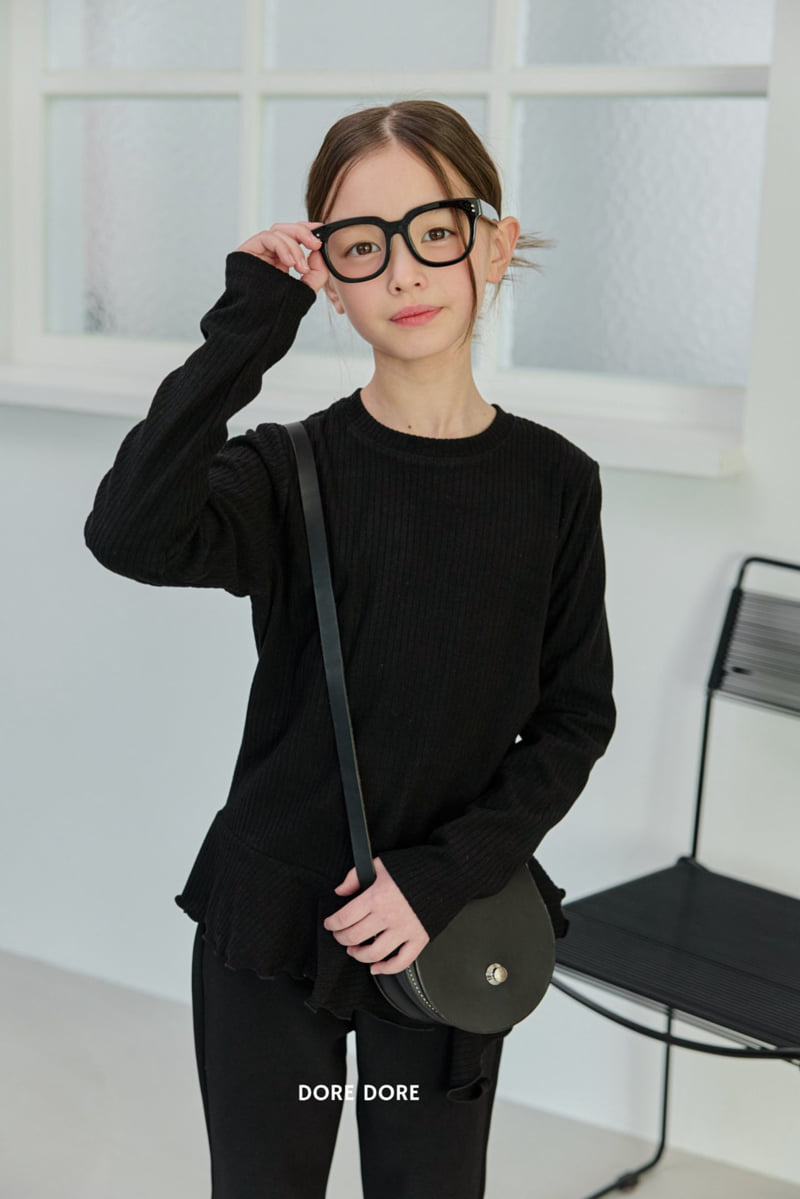 Dore Dore - Korean Children Fashion - #discoveringself - Flared Ribbed Long Tee - 11