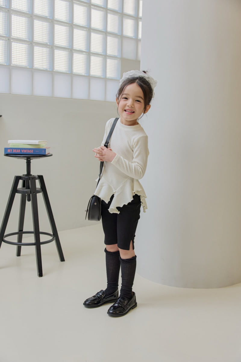 Dore Dore - Korean Children Fashion - #discoveringself - Flared Ribbed Long Tee - 10