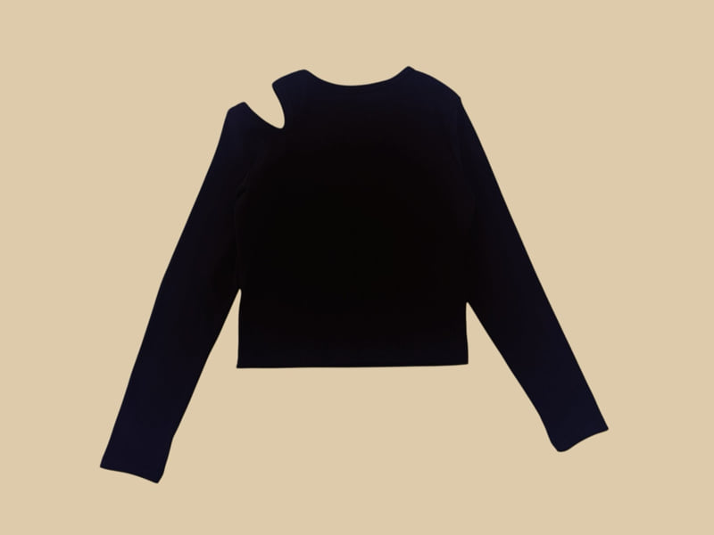 Dore Dore - Korean Children Fashion - #discoveringself - Shoulder Cut Ribbed Tee - 6