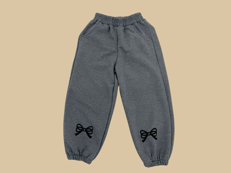 Dore Dore - Korean Children Fashion - #fashionkids - Ribbon Print Jogger Pants - 3