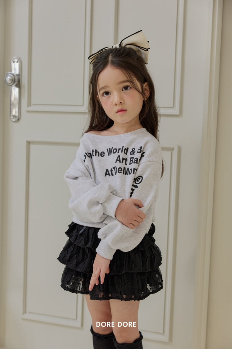 Dore Dore - Korean Children Fashion - #fashionkids - Off-Shoulder Sweatshirt - 7