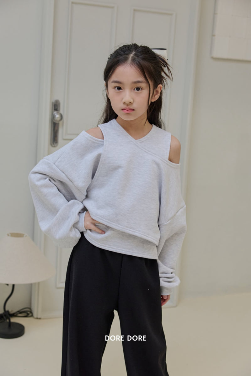Dore Dore - Korean Children Fashion - #kidsshorts - Crop Slit Sweatshirt - 11