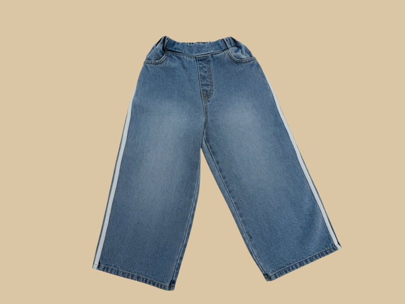 Dore Dore - Korean Children Fashion - #kidsshorts - Double Stripe Brushed Pants - 3