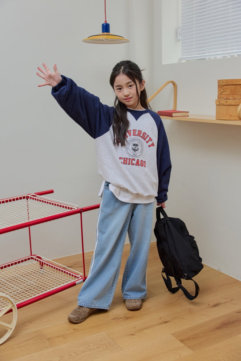 Dore Dore - Korean Children Fashion - #kidsshorts - Color Raglan Sweatshirt - 12