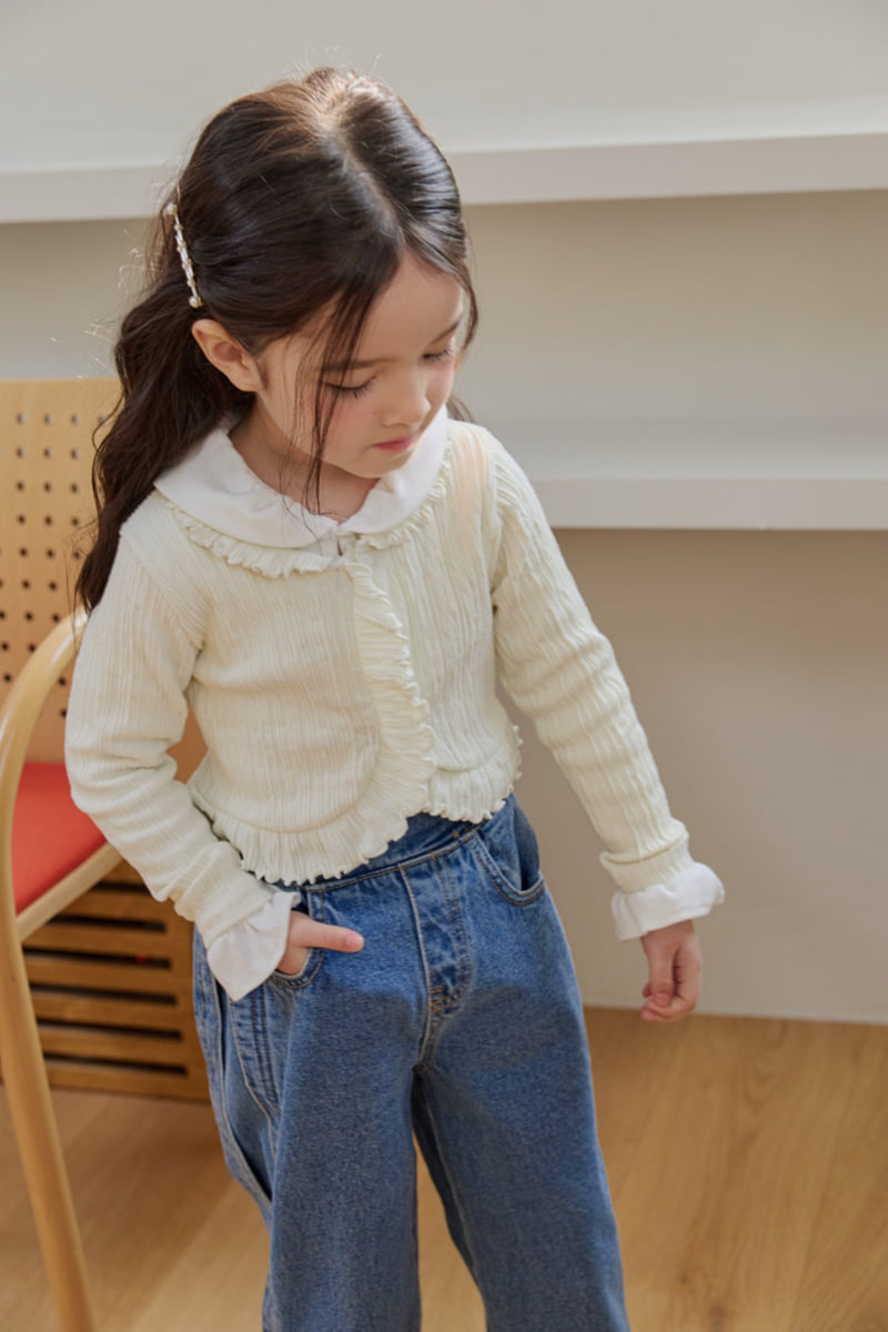 Dore Dore - Korean Children Fashion - #kidsshorts - Pleated Flat Collar Tee