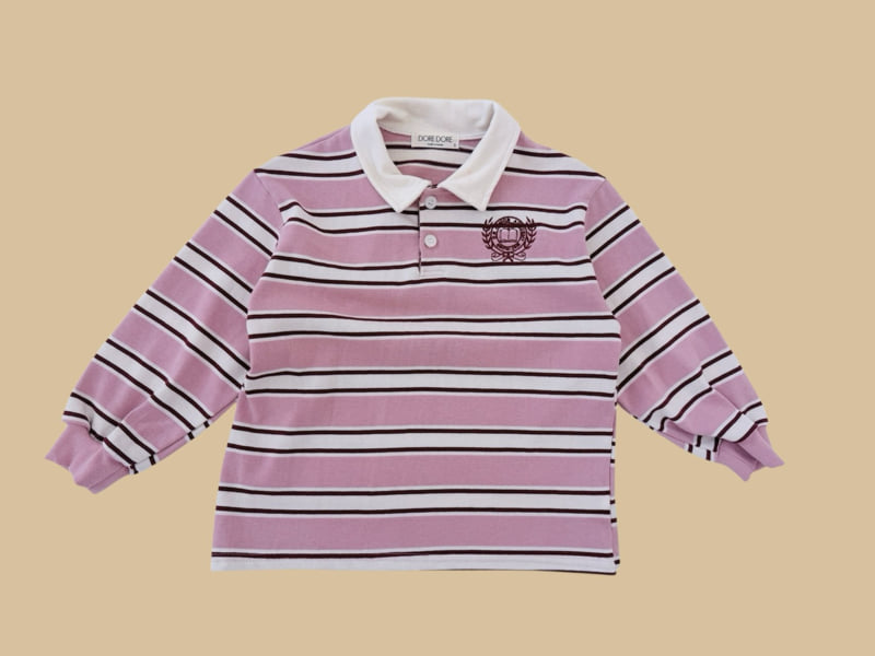 Dore Dore - Korean Children Fashion - #kidsstore - Embroidered Collar Tee
