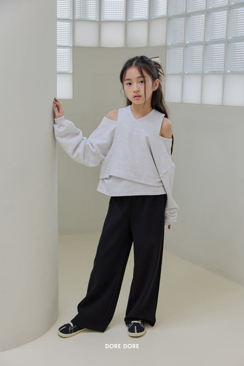 Dore Dore - Korean Children Fashion - #kidsstore - Crop Slit Sweatshirt - 12