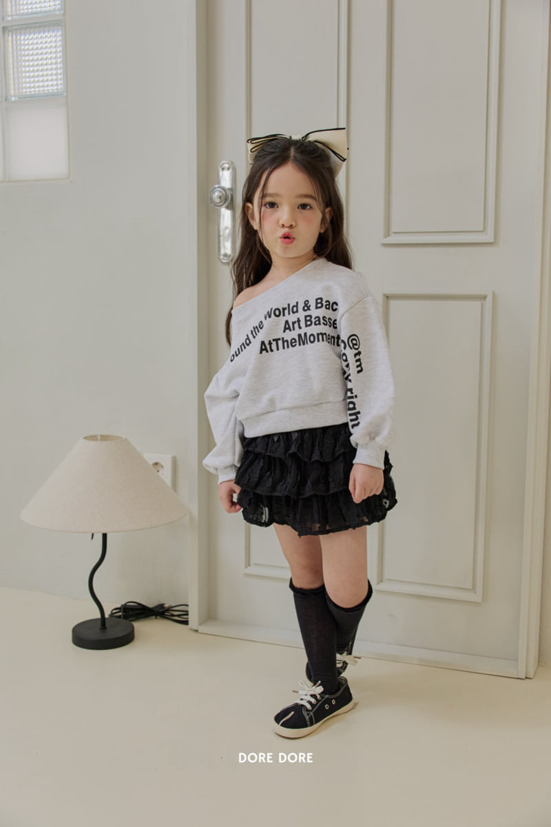 Dore Dore - Korean Children Fashion - #kidsstore - Off-Shoulder Sweatshirt - 9