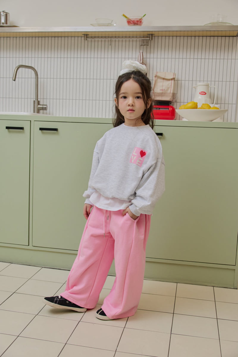 Dore Dore - Korean Children Fashion - #kidzfashiontrend - Square Love Sweatshirt - 10