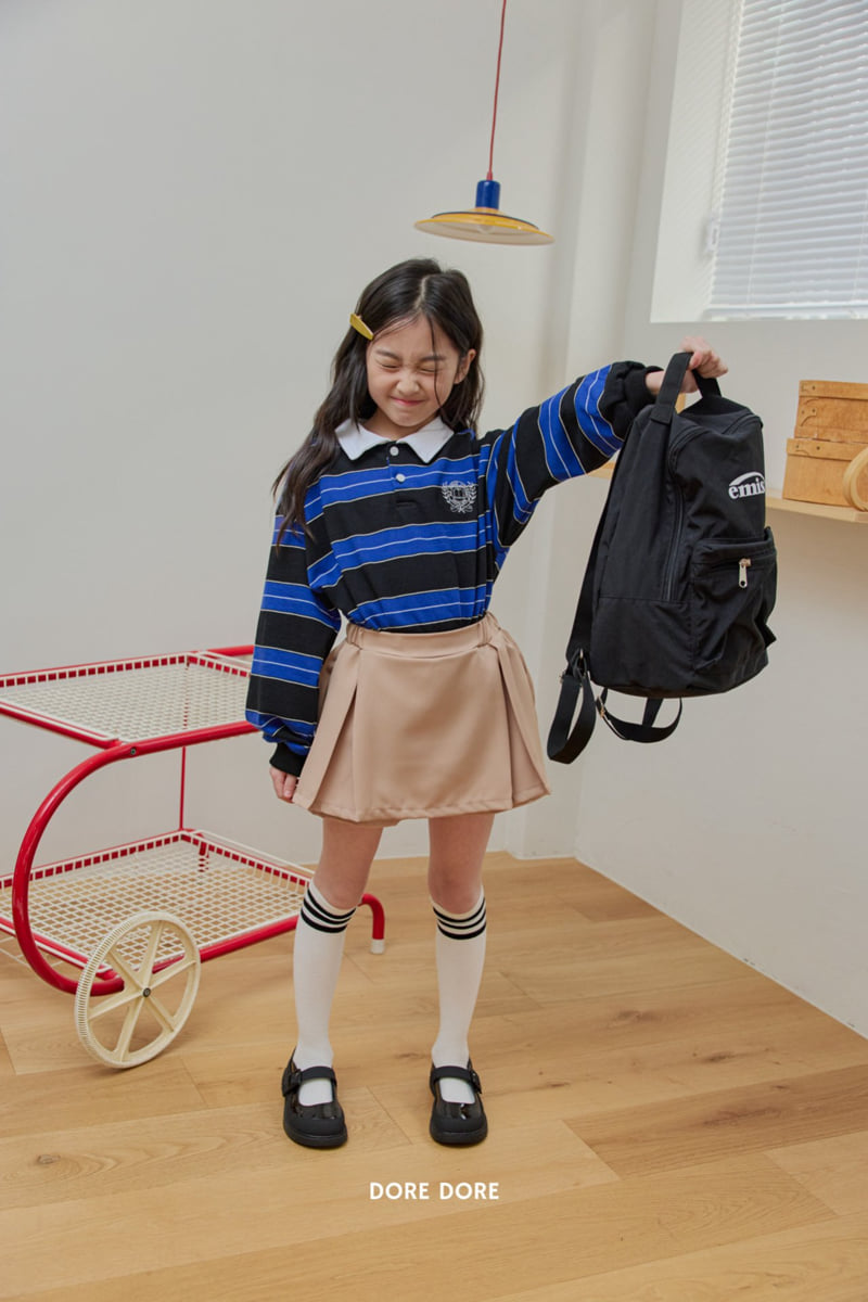 Dore Dore - Korean Children Fashion - #kidzfashiontrend - Embroidered Collar Tee - 12