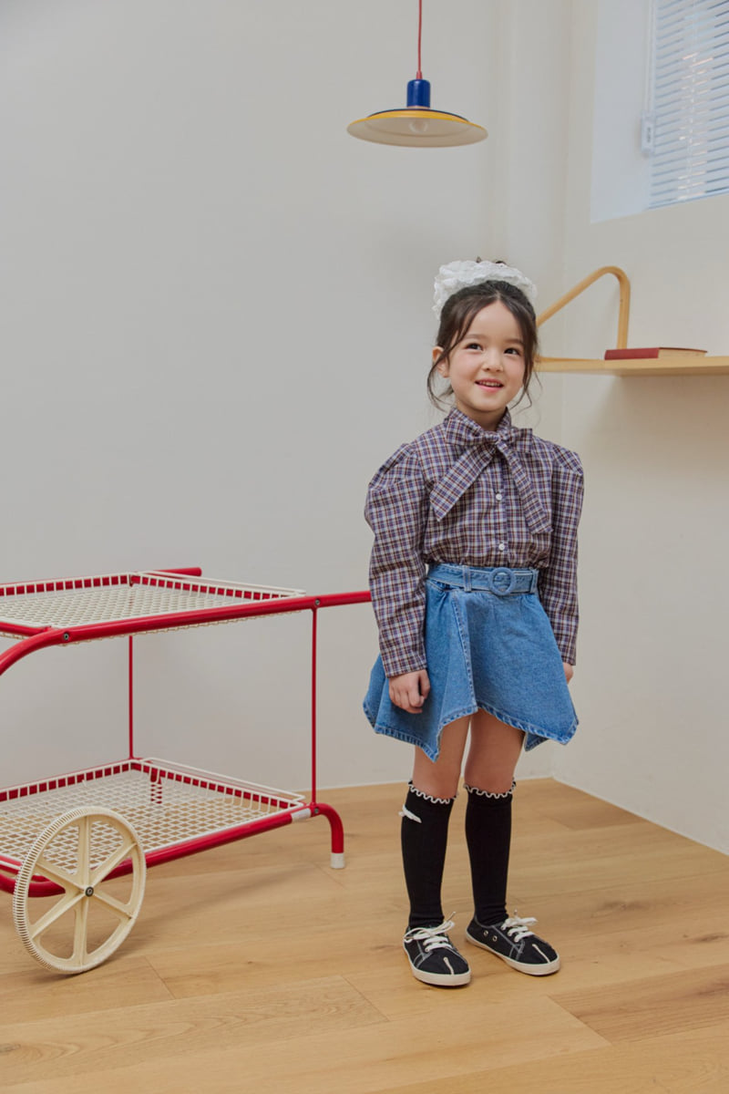 Dore Dore - Korean Children Fashion - #kidzfashiontrend - Belted Flare Skirt Pants - 9