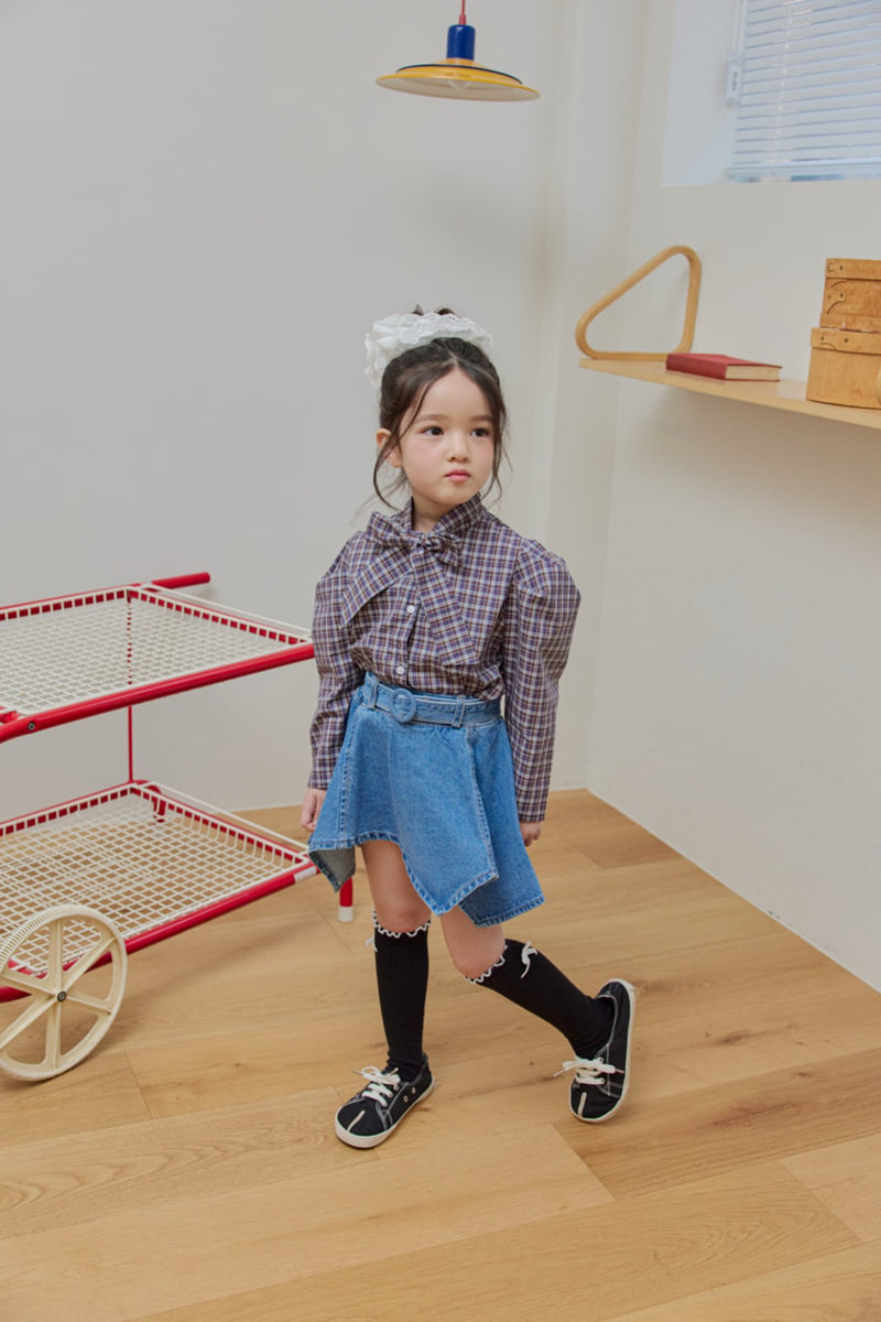 Dore Dore - Korean Children Fashion - #kidzfashiontrend - Belted Flare Skirt Pants - 8
