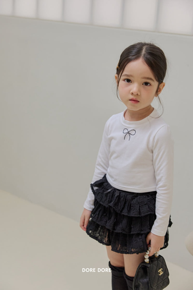 Dore Dore - Korean Children Fashion - #kidzfashiontrend - Chiffon Tiered Skirt Pants - 10