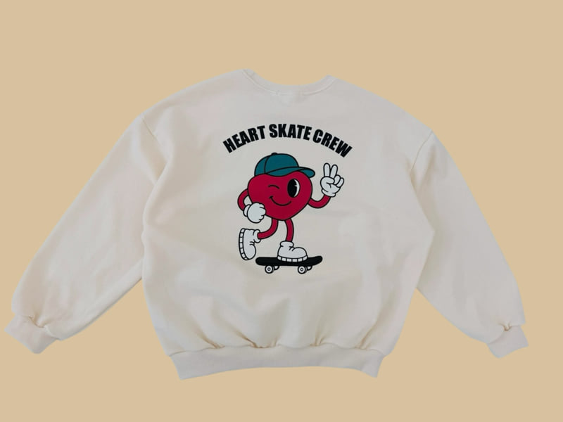 Dore Dore - Korean Children Fashion - #kidzfashiontrend - Heart Skate Sweatshirt - 6
