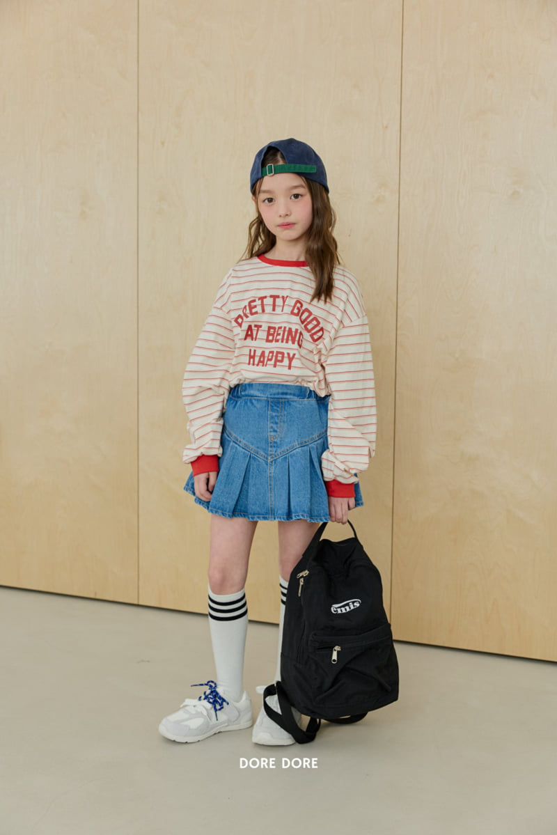 Dore Dore - Korean Children Fashion - #littlefashionista - Pretty Stripe Tee - 9