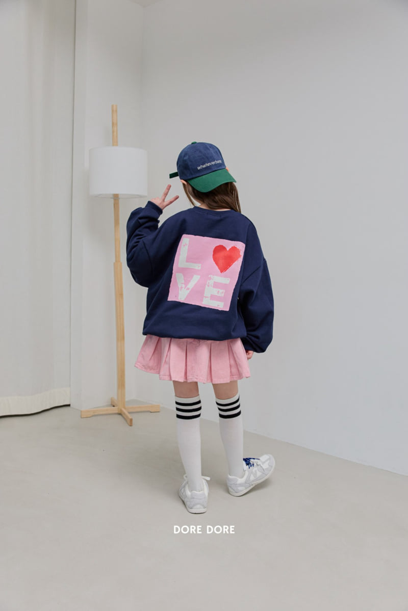 Dore Dore - Korean Children Fashion - #littlefashionista - Square Love Sweatshirt - 12