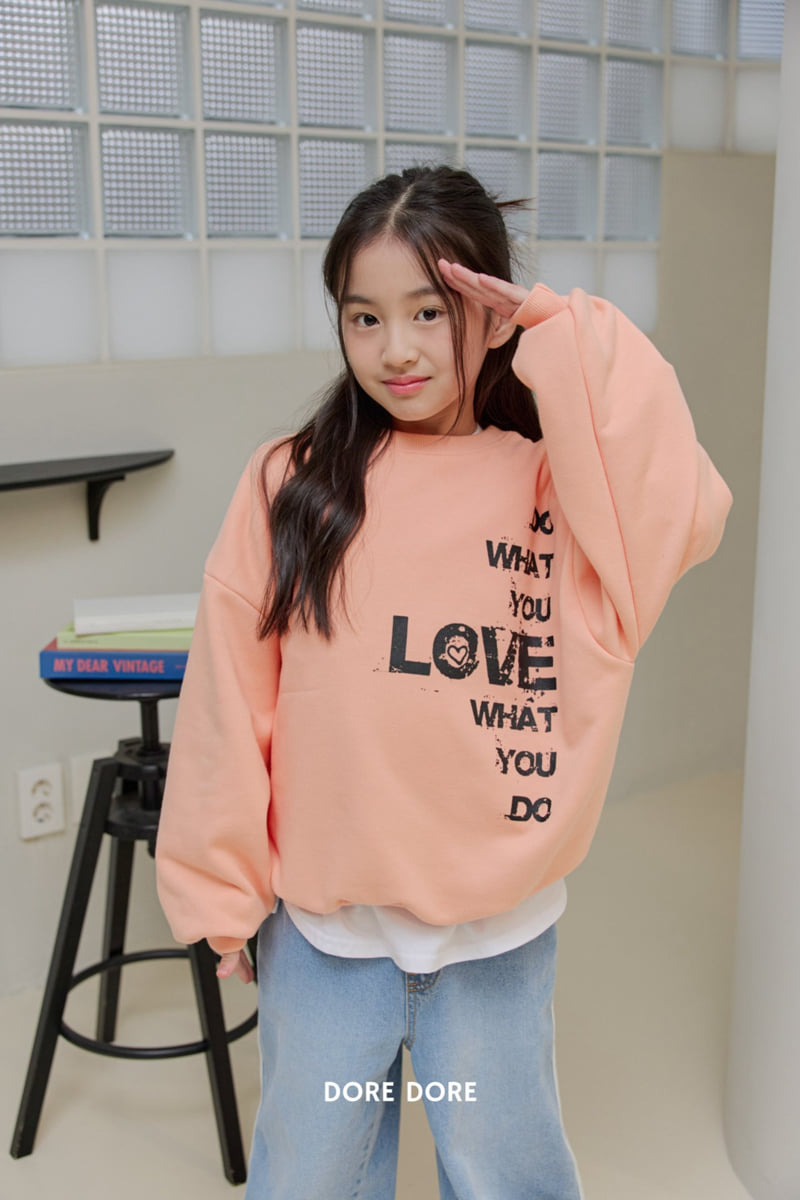 Dore Dore - Korean Children Fashion - #littlefashionista - Lettering Sweatshirt