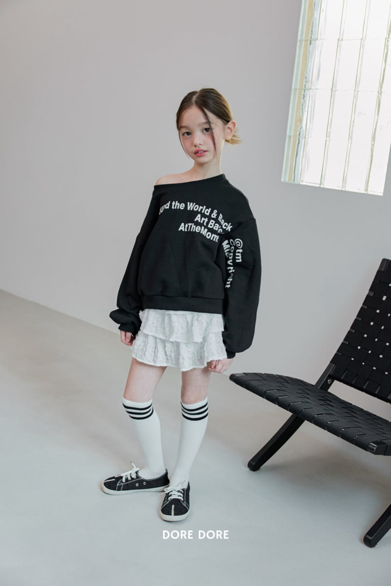 Dore Dore - Korean Children Fashion - #littlefashionista - Off-Shoulder Sweatshirt - 12