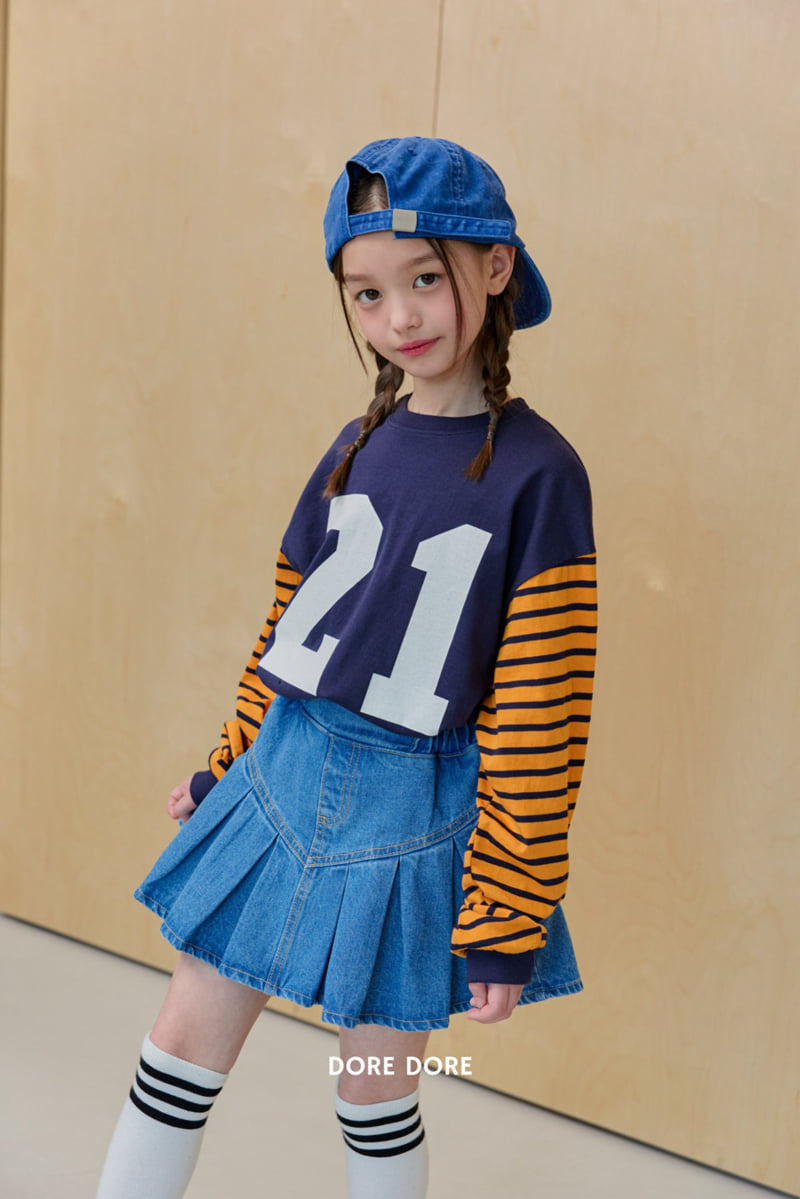 Dore Dore - Korean Children Fashion - #littlefashionista - Sleeve Stripe 21 Tee - 9