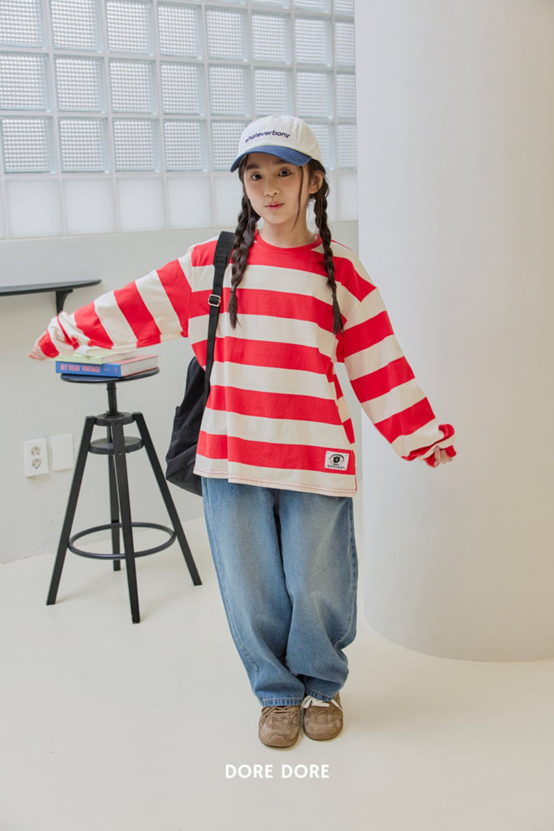Dore Dore - Korean Children Fashion - #littlefashionista - Welly Stripe Tee - 12