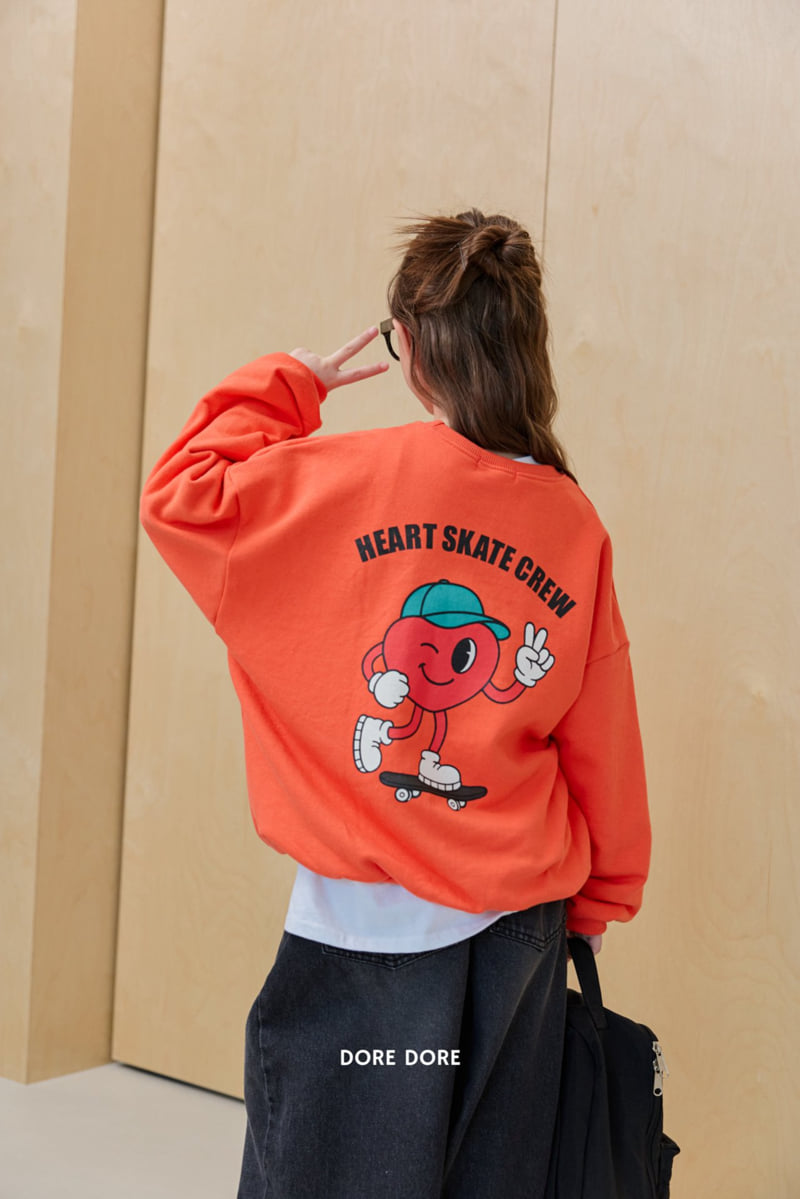 Dore Dore - Korean Children Fashion - #littlefashionista - Heart Skate Sweatshirt - 8