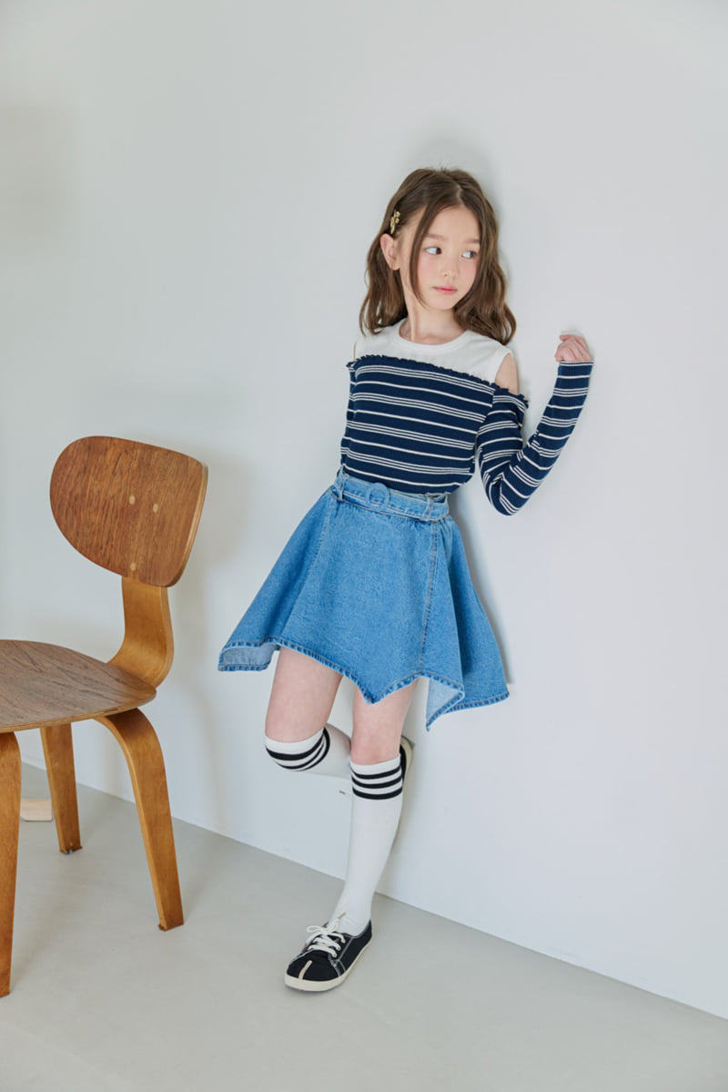 Dore Dore - Korean Children Fashion - #magicofchildhood - Belted Flare Skirt Pants - 11