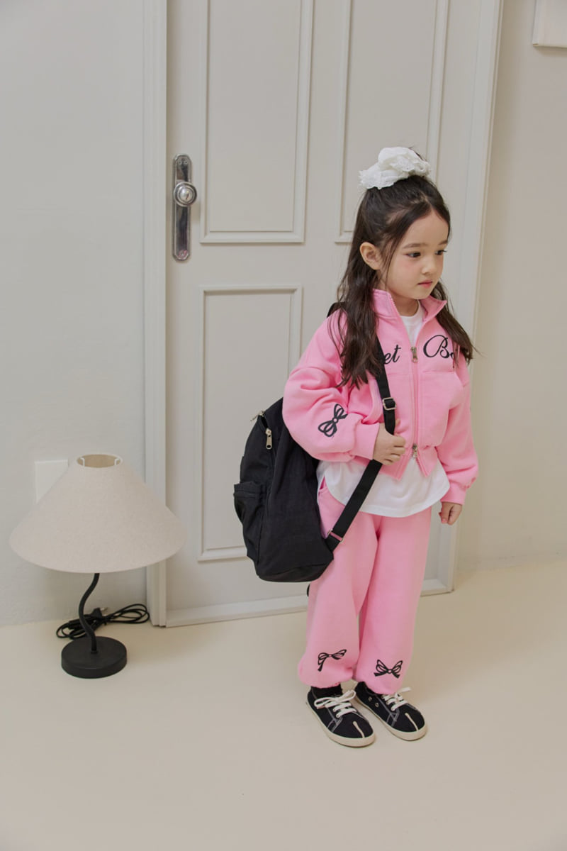 Dore Dore - Korean Children Fashion - #magicofchildhood - Ribbon Print Jogger Pants - 9