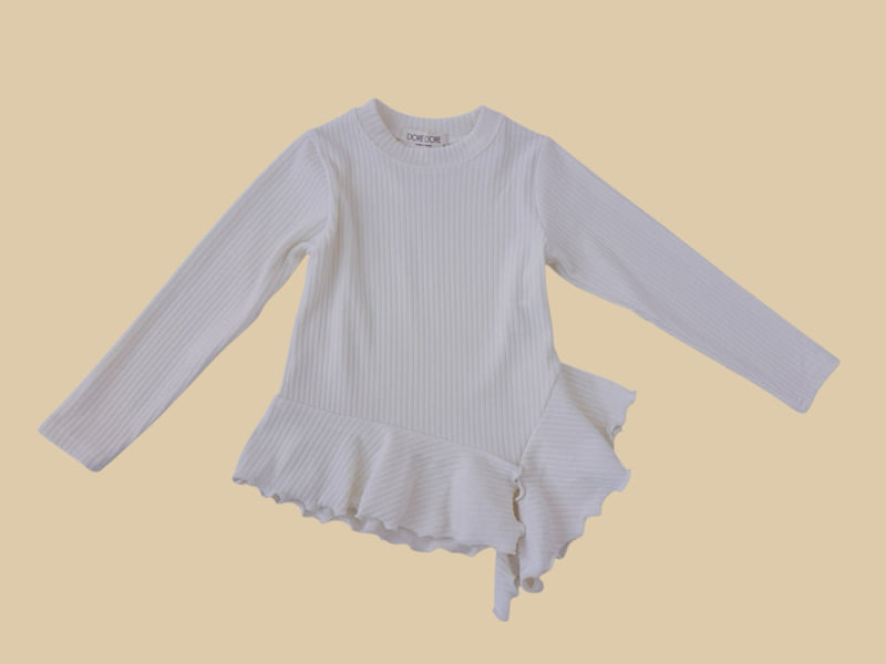 Dore Dore - Korean Children Fashion - #magicofchildhood - Flared Ribbed Long Tee - 3