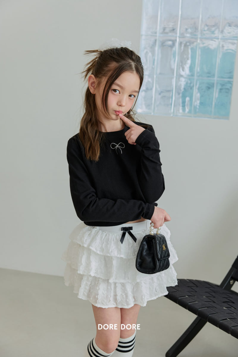 Dore Dore - Korean Children Fashion - #magicofchildhood - Ribbon Hotfix Crop Tee - 11