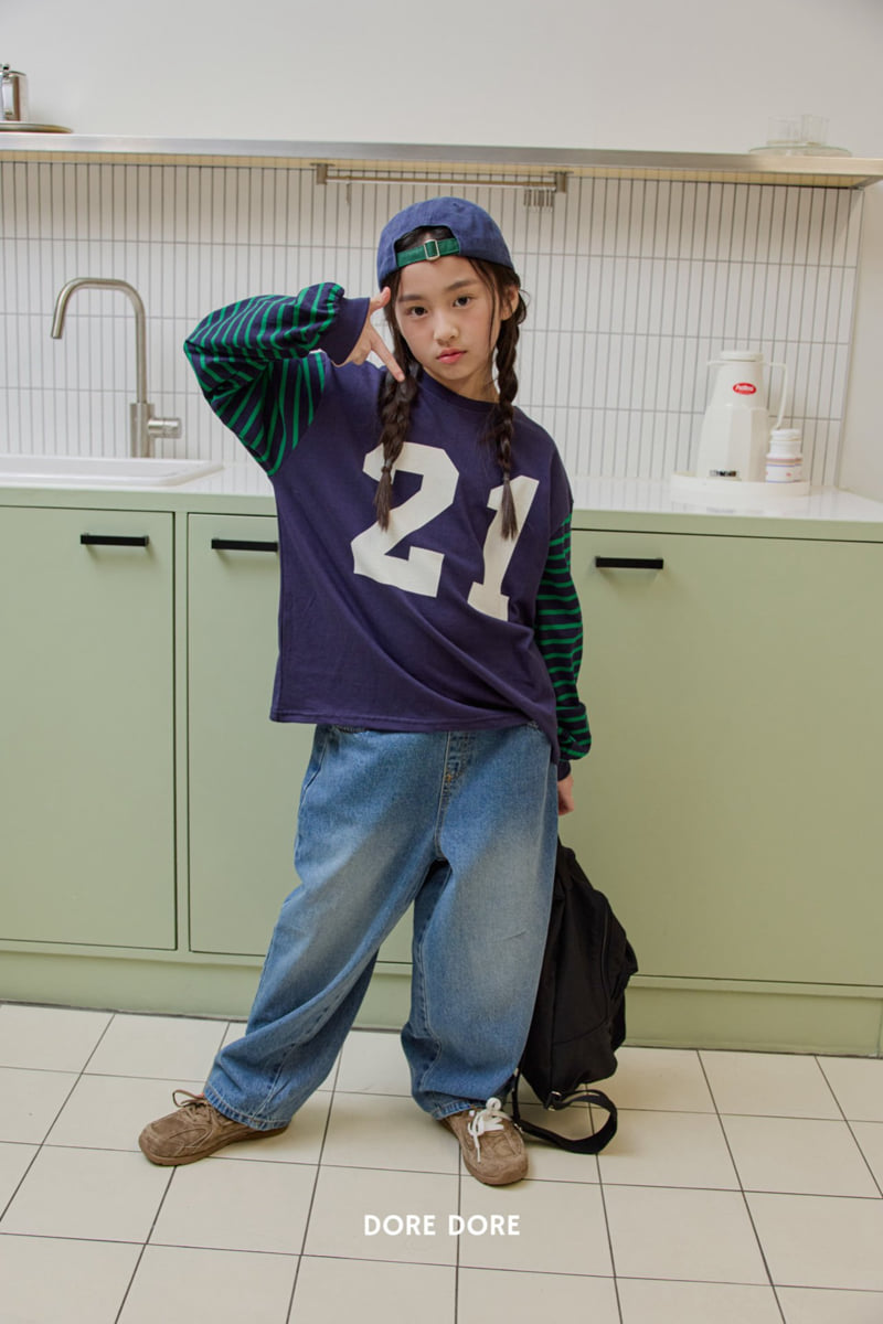 Dore Dore - Korean Children Fashion - #minifashionista - Sleeve Stripe 21 Tee - 11