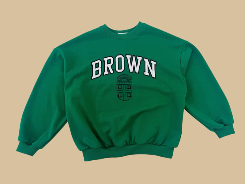 Dore Dore - Korean Children Fashion - #minifashionista - Brown Graphic Sweatshirt - 5