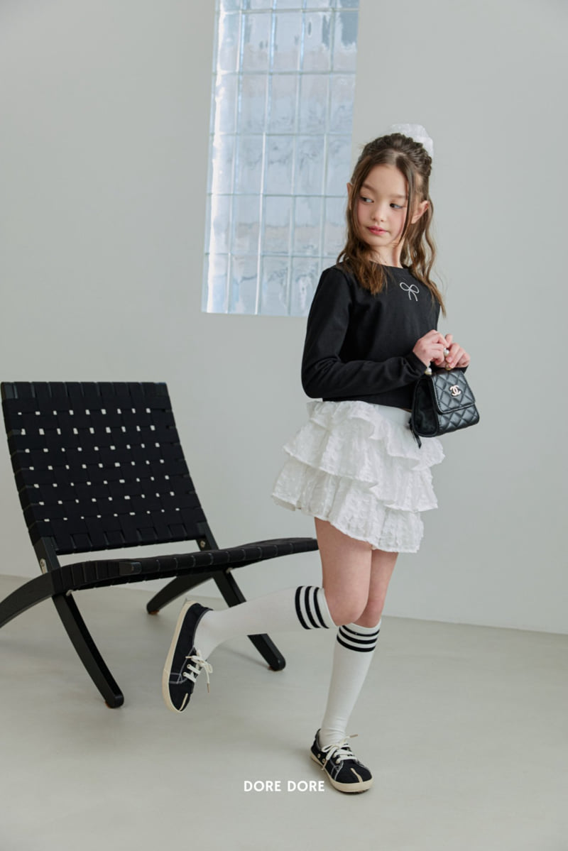 Dore Dore - Korean Children Fashion - #minifashionista - Ribbon Hotfix Crop Tee - 12