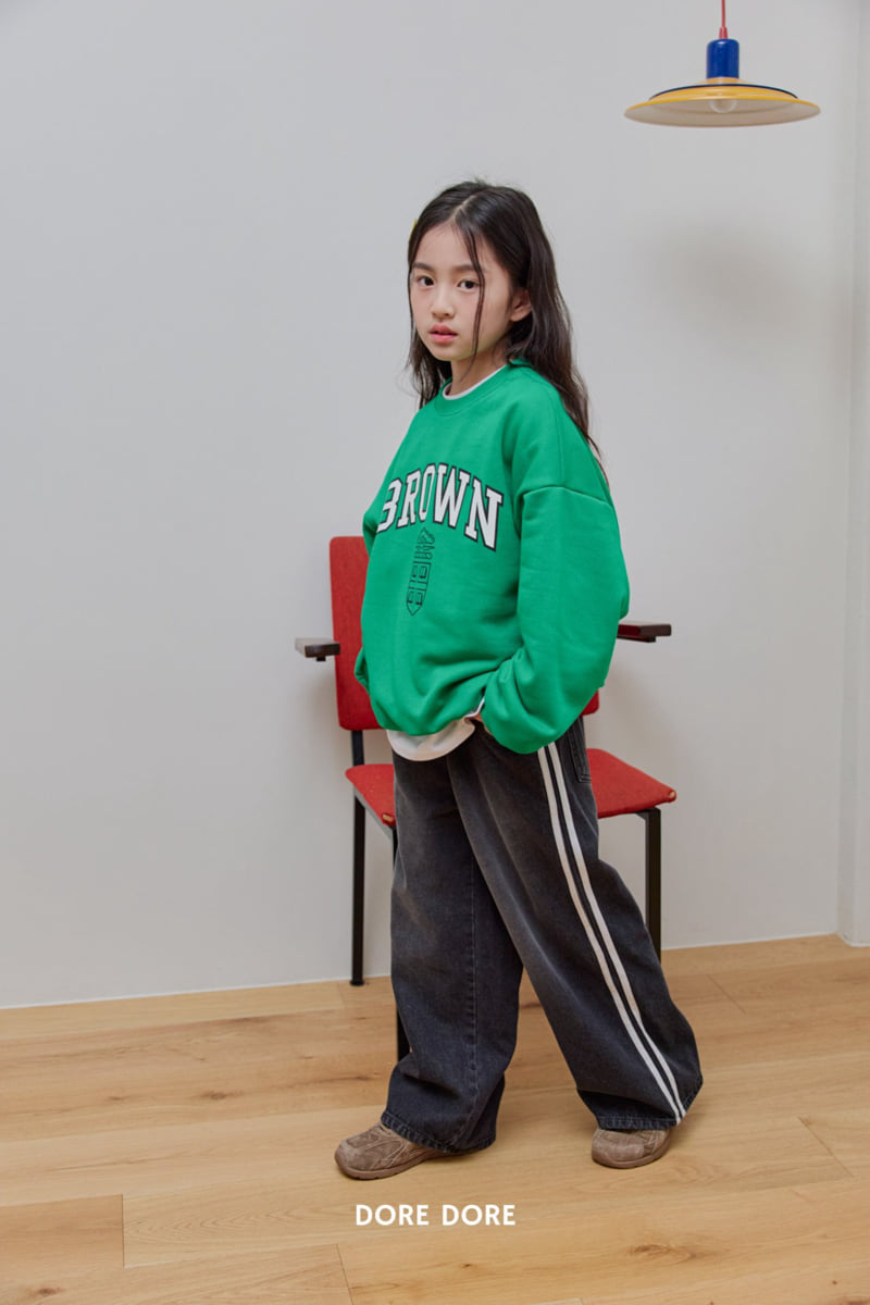 Dore Dore - Korean Children Fashion - #prettylittlegirls - Double Stripe Brushed Pants - 10