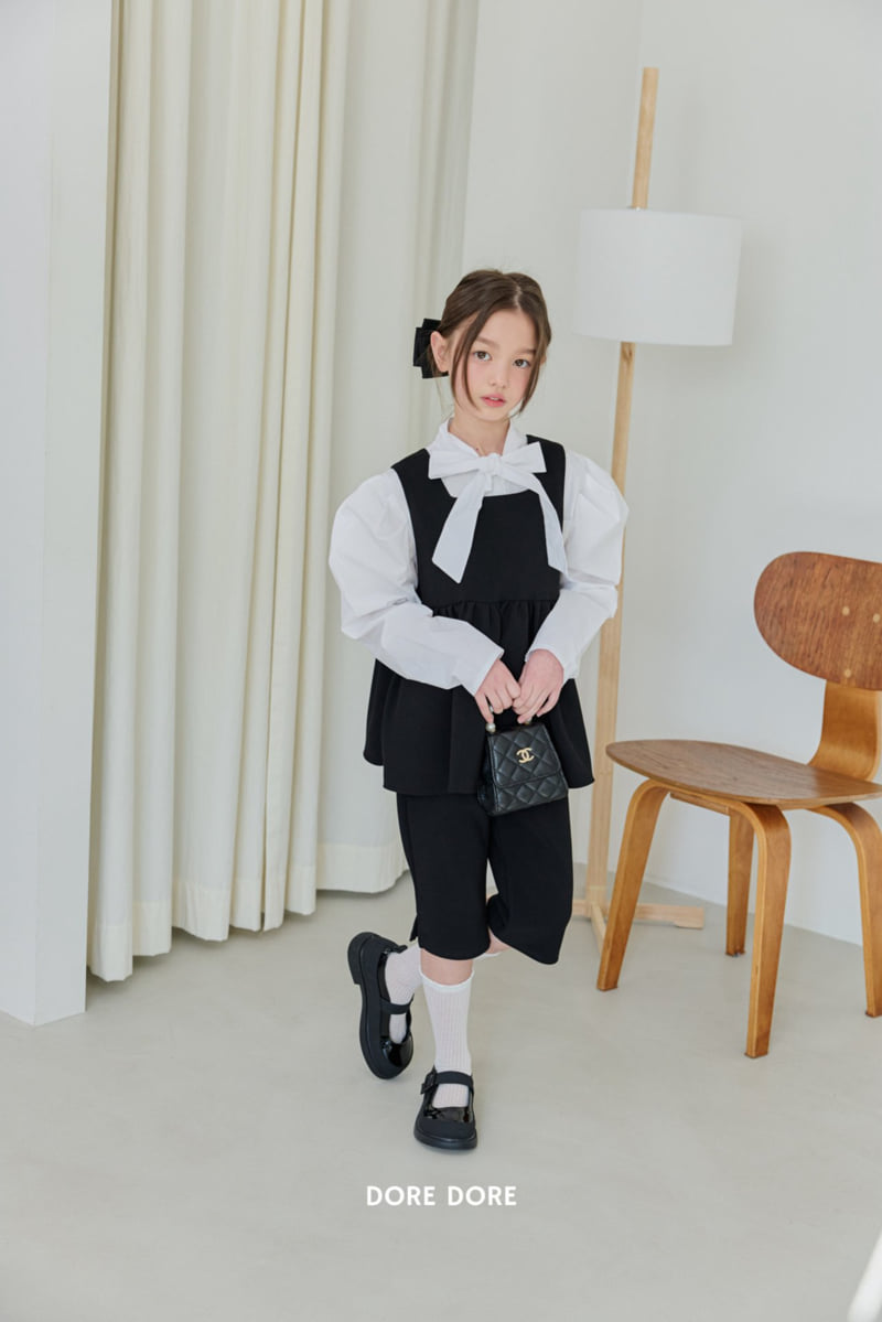 Dore Dore - Korean Children Fashion - #stylishchildhood - Ribbon Puff Blouse - 12